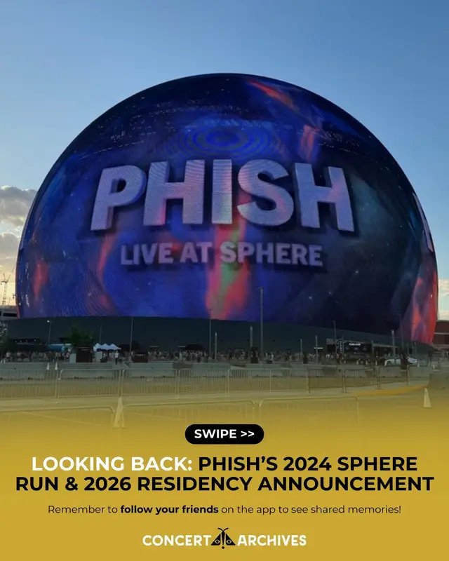 PHISH AT THE SPHERE — LOOKING BACK ✨🎶 Phish made history in 2024 with their groundbreaking 4-night residency at The Sphere in Las Vegas, which was a full weekend of completely different setlists, visuals, and immersive worlds 🐠 For the first time since the venue’s opening with U2 in 2023, a band rebuilt the Sphere experience from the ground up every single night, turning each show into its own psychedelic universe 🌌 And the story isn’t over! The band is returning to The Sphere in 2026 for an even bigger residency: 3 weekends, 3 nights each, and unlimited creative possibilities ahead. Shows will be April 16-18, April 23-25, and April 30-May 2. Tickets go on sale next Friday! ✨ What songs do you hope they perform during this next run? 🎵 Phish at the Sphere wasn’t just a concert series, it was a milestone in live music history, and the next chapter is already on the horizon 🍩 #phish #phishtok #sphere #spherelasvegas 