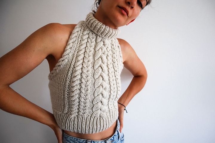 Copious Cables – Cable Knit Halter Top Pattern product image (2)