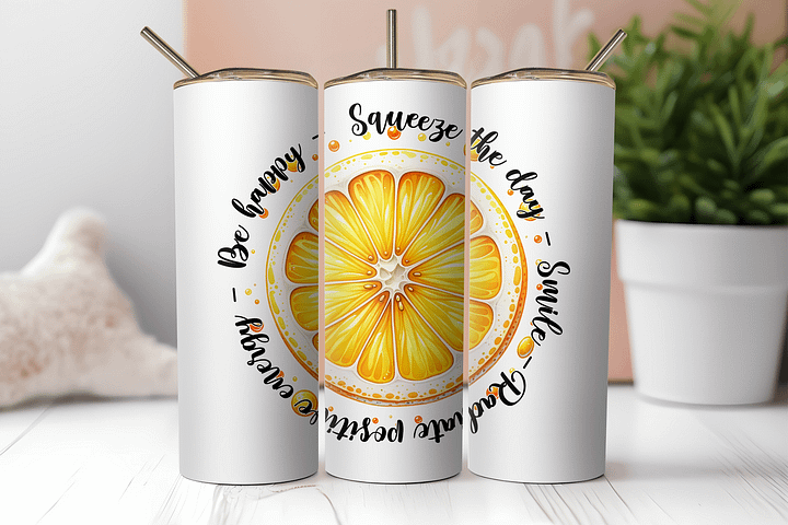 Citrus Slice Tumbler: Squeeze the Day with Joy! product image (2)