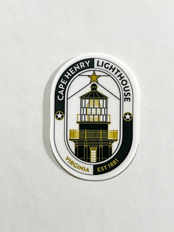 Cape Henry Lighthouse Oval Sticker product image (1)