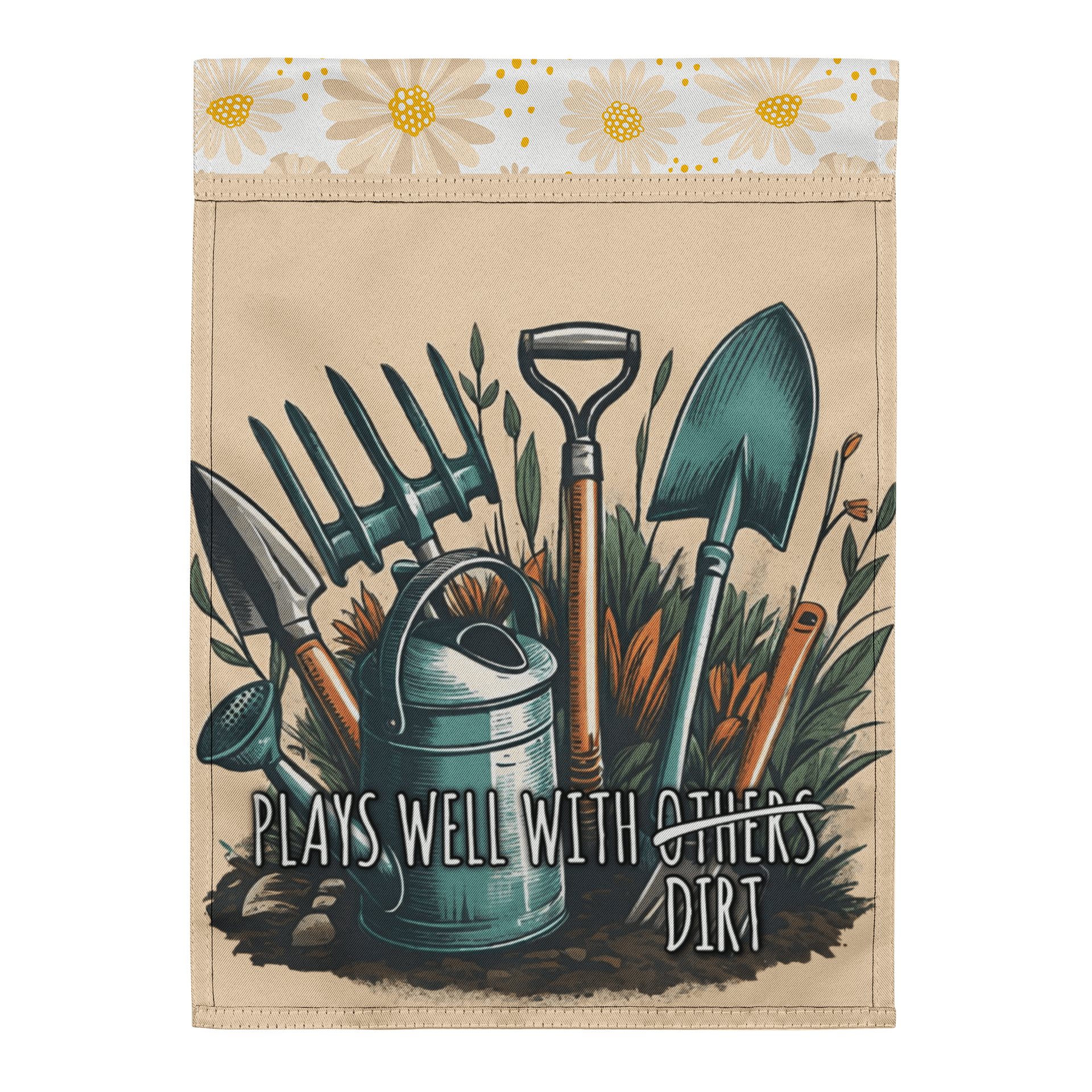 Plays Well With Dirt - Garden Flag product image (3)