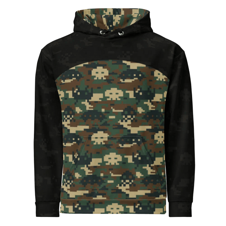 Space Invaders Camo Unisex Hoodie (Obsidian) product image (1)