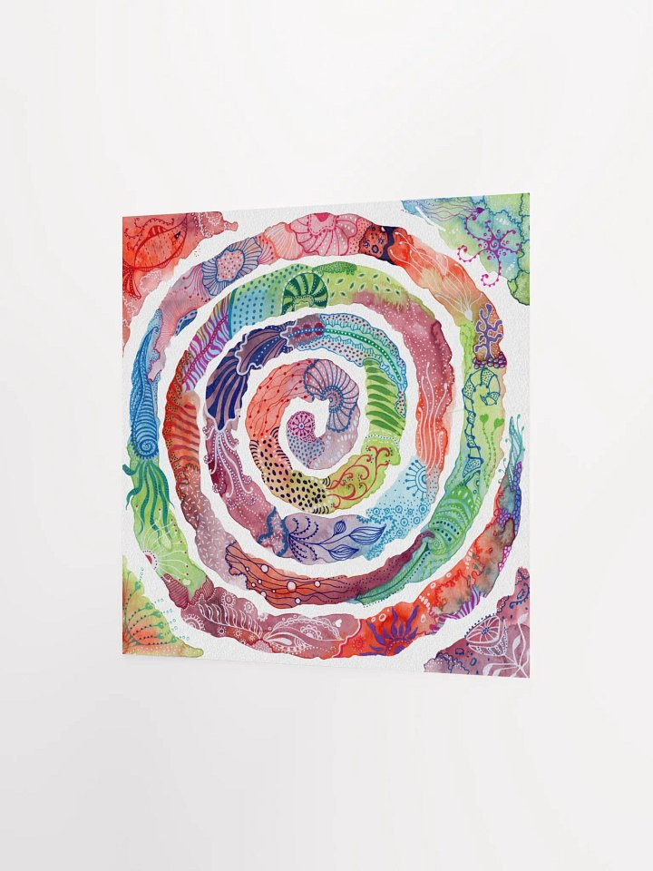 Watercolor Doodles Spiral Symphony Matte Poster product image (5)