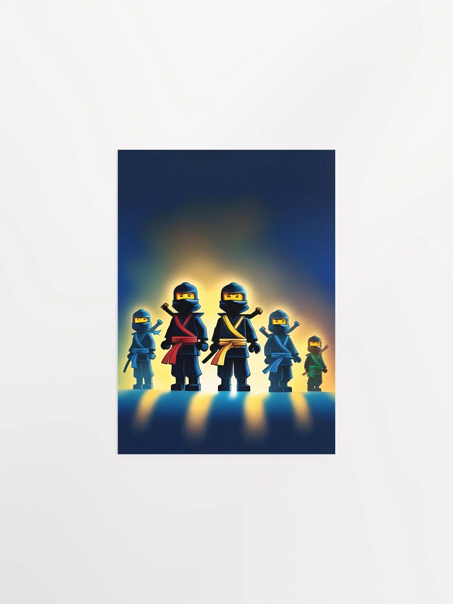 Ninja wall art Boys Room - Blue Ninja Poster - Ninjago inspired Wall Decoration for Boys product image (1)