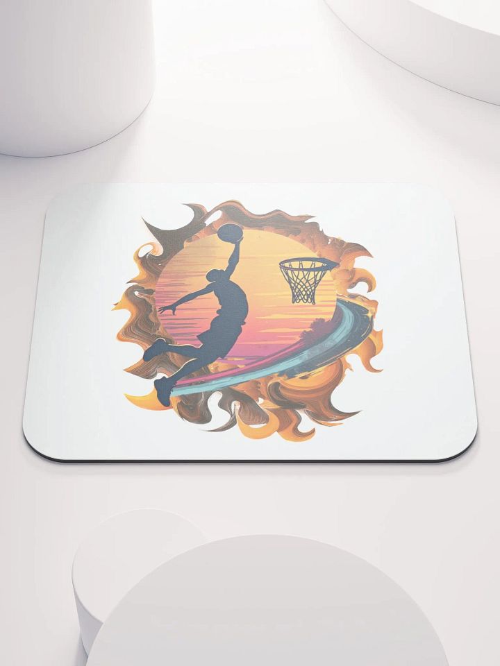 Space Shooter Basketball Sunset Slam Dunk Mouse Pad product image (1)
