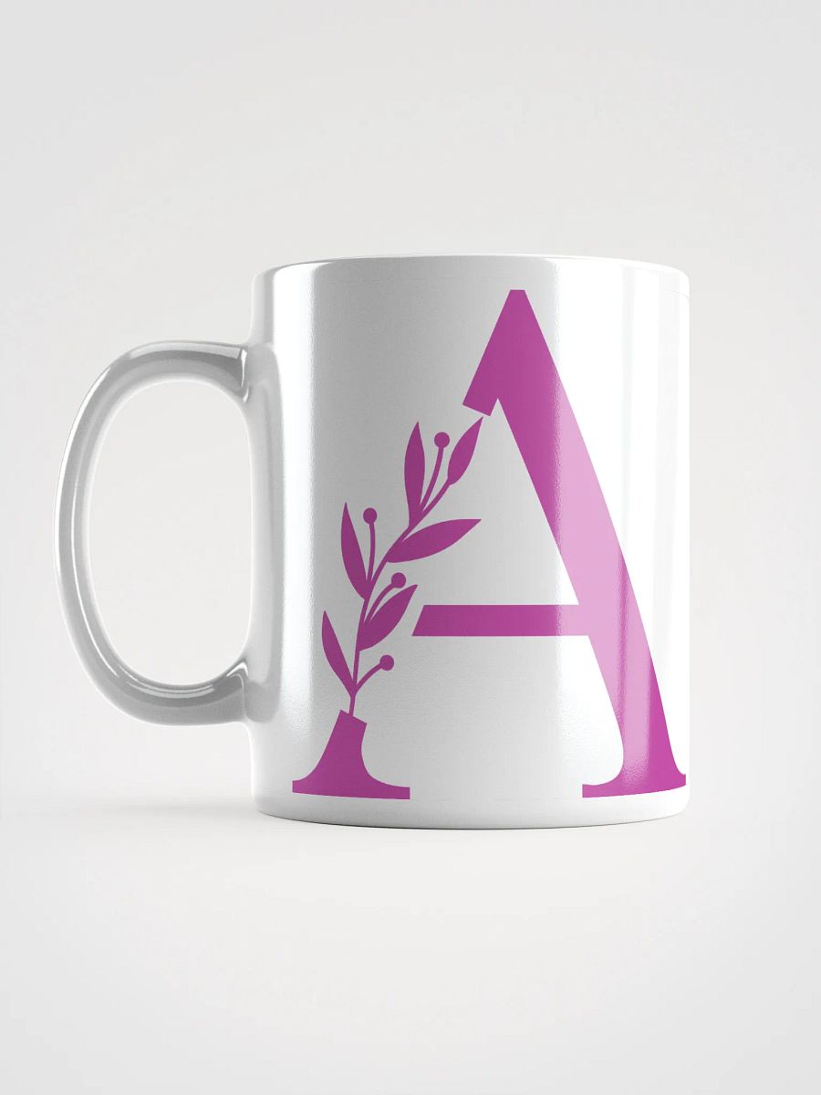 Aesthetic Foliage White Mug (Pink) product image (6)