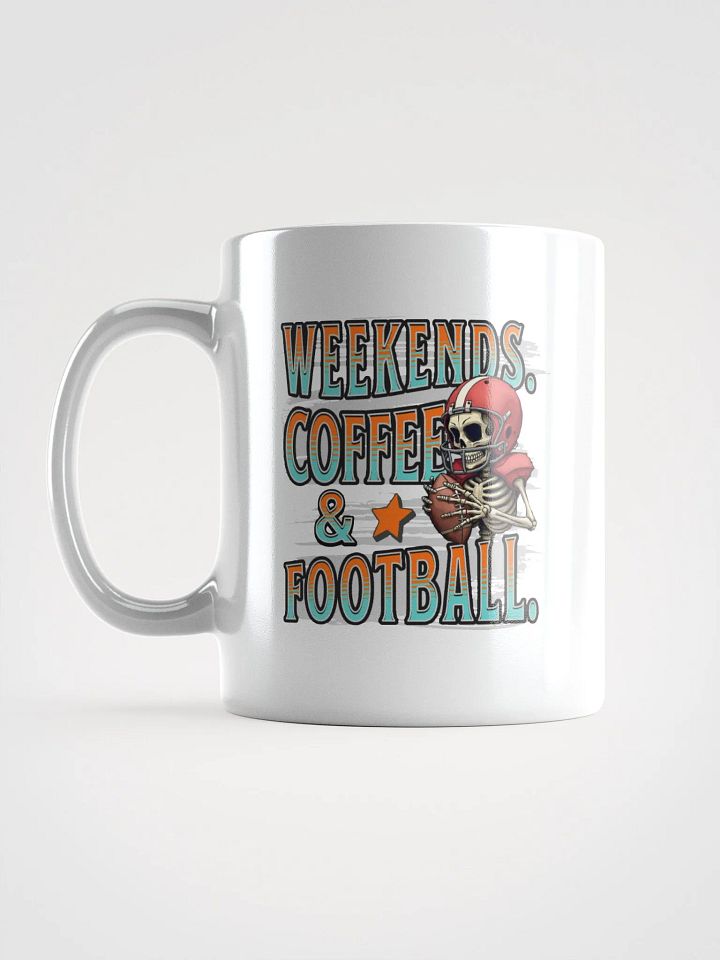 Weekends Coffee And Football Skeleton Warrior Mug product image (1)