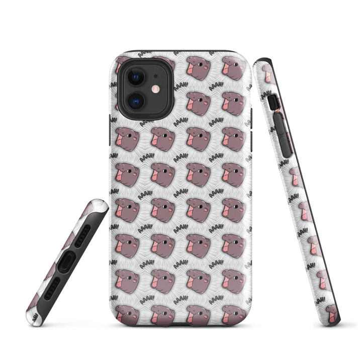 MOODENG'S WHITE AAAH! IPHONE® TOUGH CASE product image (1)