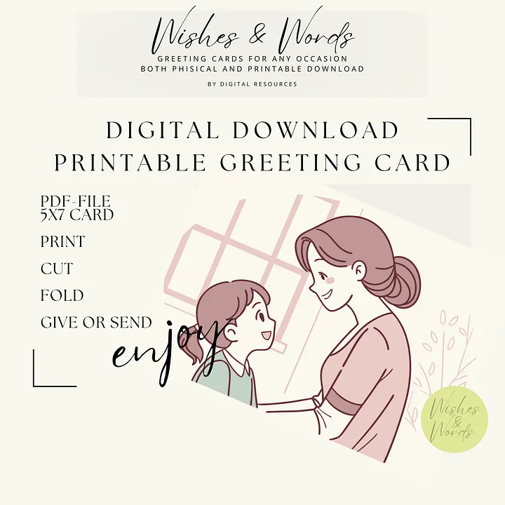 Printable Mothersday Greeting Card product image (1)