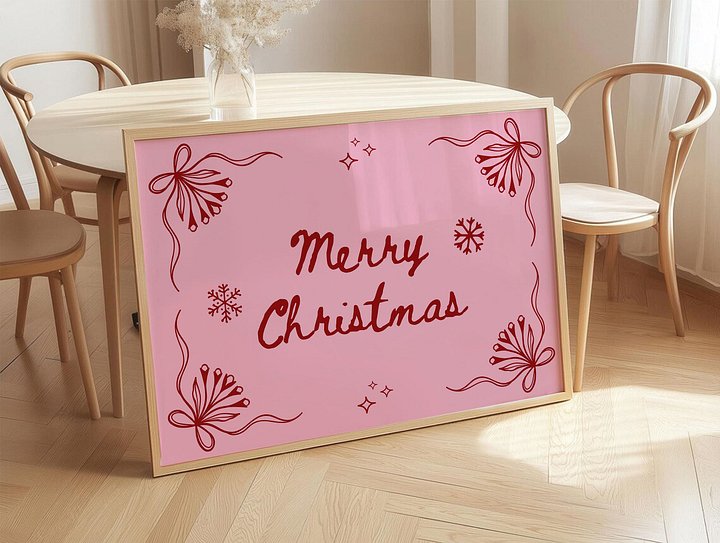 Pink Merry Christmas product image (1)