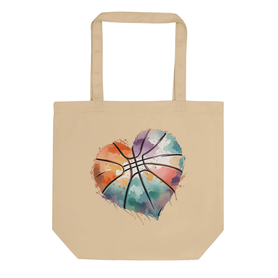 Heart Pastel Basketball Heartfelt Hoops Eco Tote product image (1)