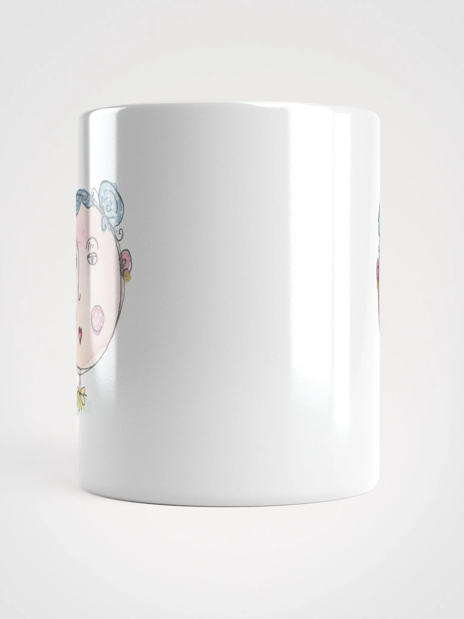 Whimsical Faces White Glossy Mug product image (6)