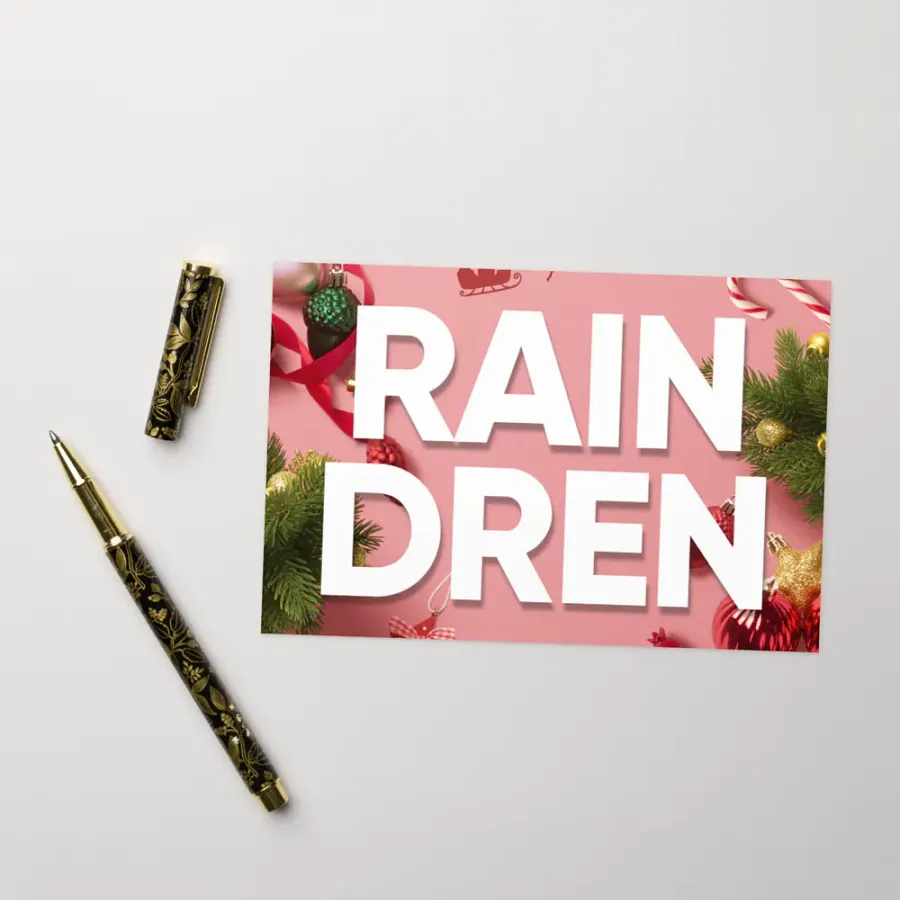 Raindren Greeting Card with Customisation product image (10)