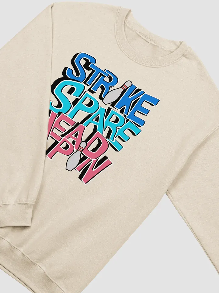 Strike Spare Headpin Bowling Crewneck Sweatshirt product image (14)