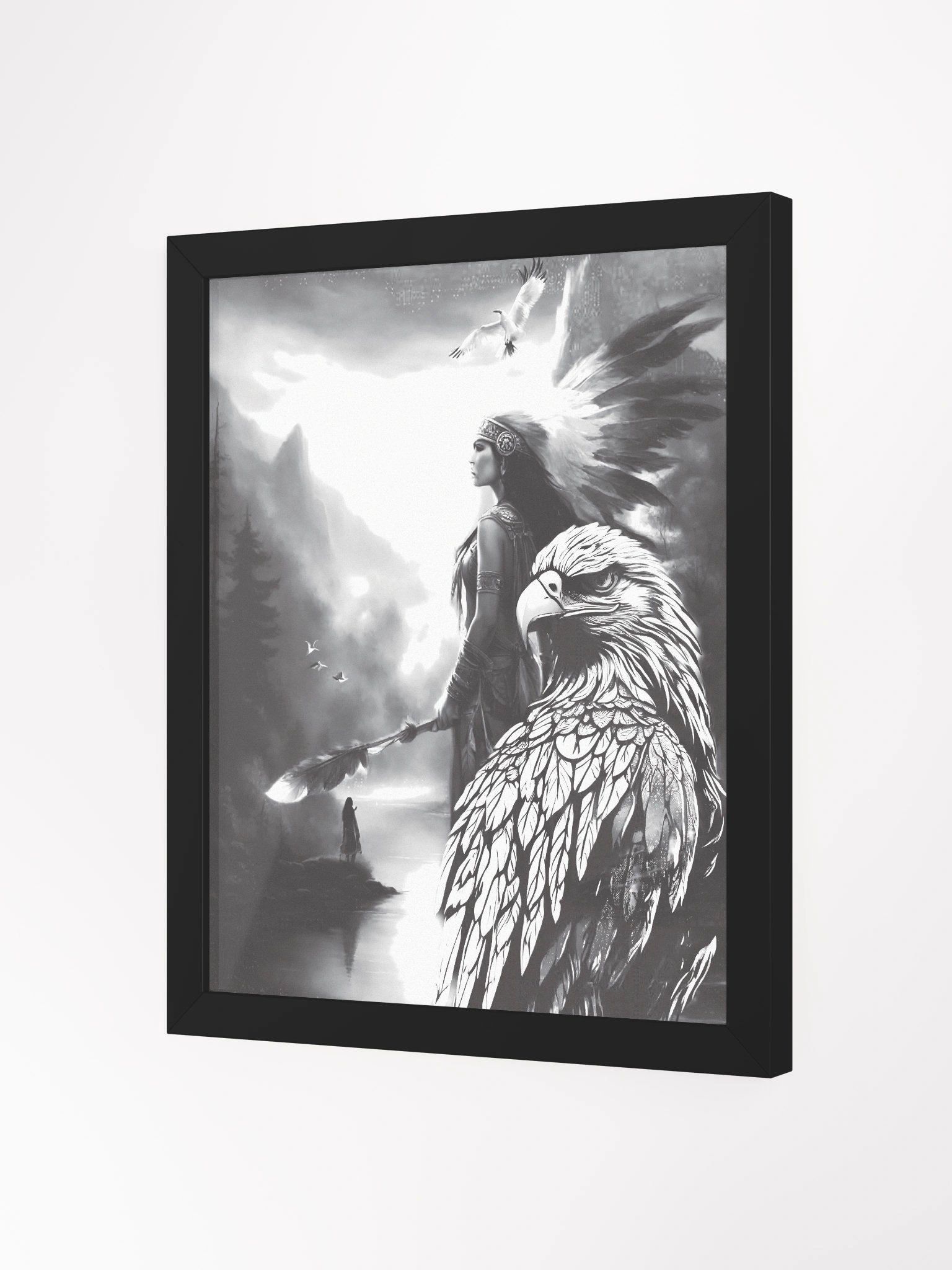Spirit of the Eagle – Native Warrior Art Print 11x14 product image (2)