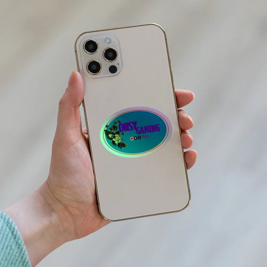 Logo holographic sticker product image (8)