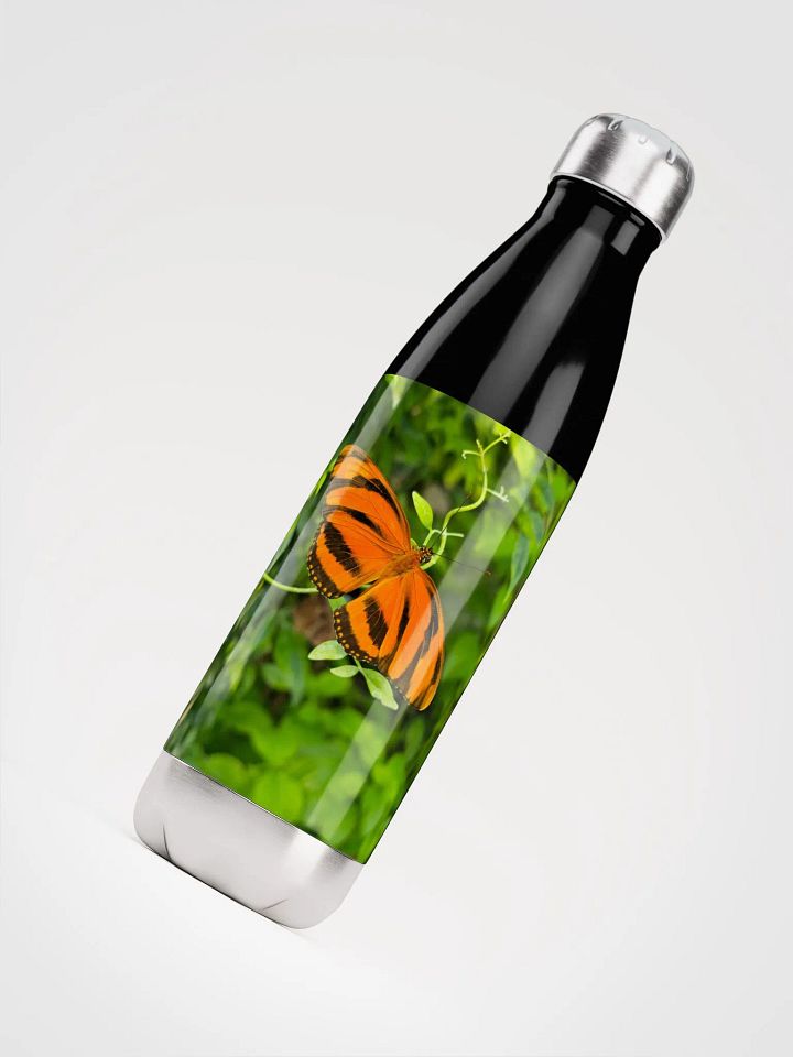 Banded Orange Longwing Tropical Stainless Steel Water Bottle product image (1)