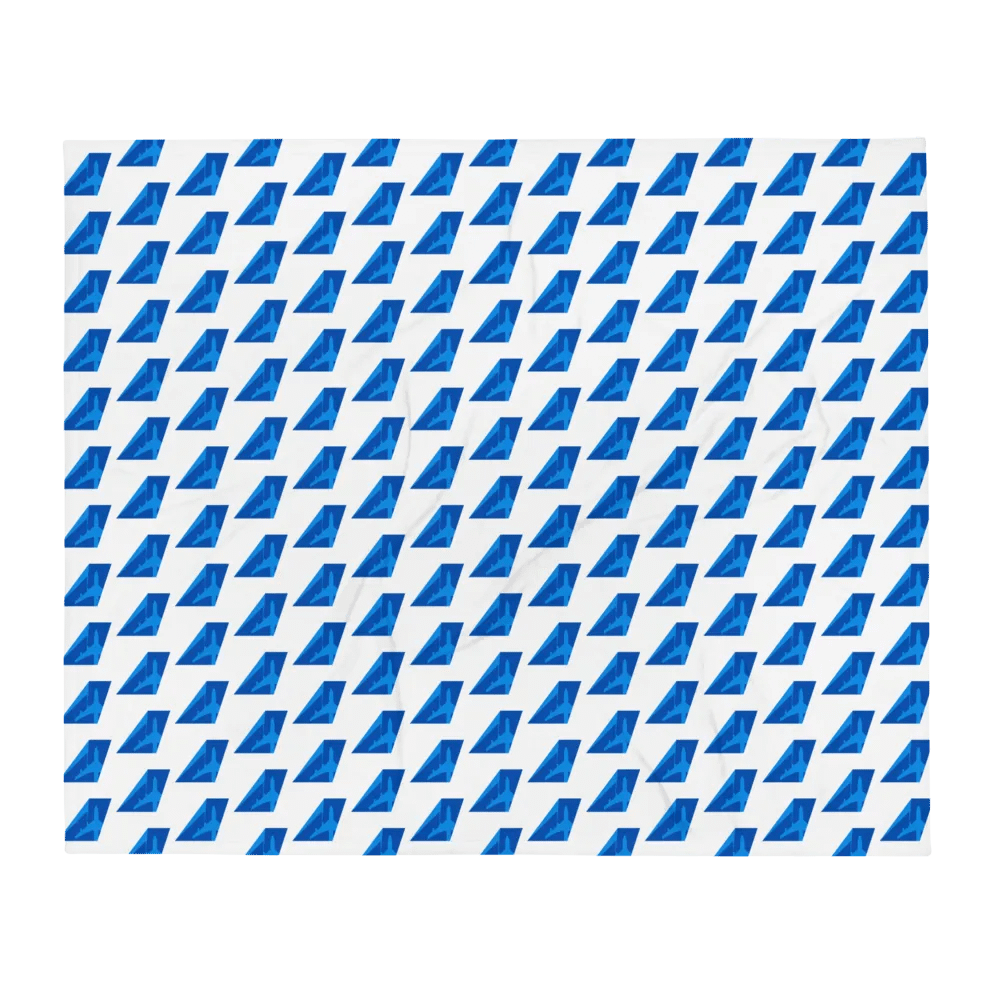 Economy-Class Flight Blanket - James Warren-Oliver Two-Tone Blue Tailfin product image (1)