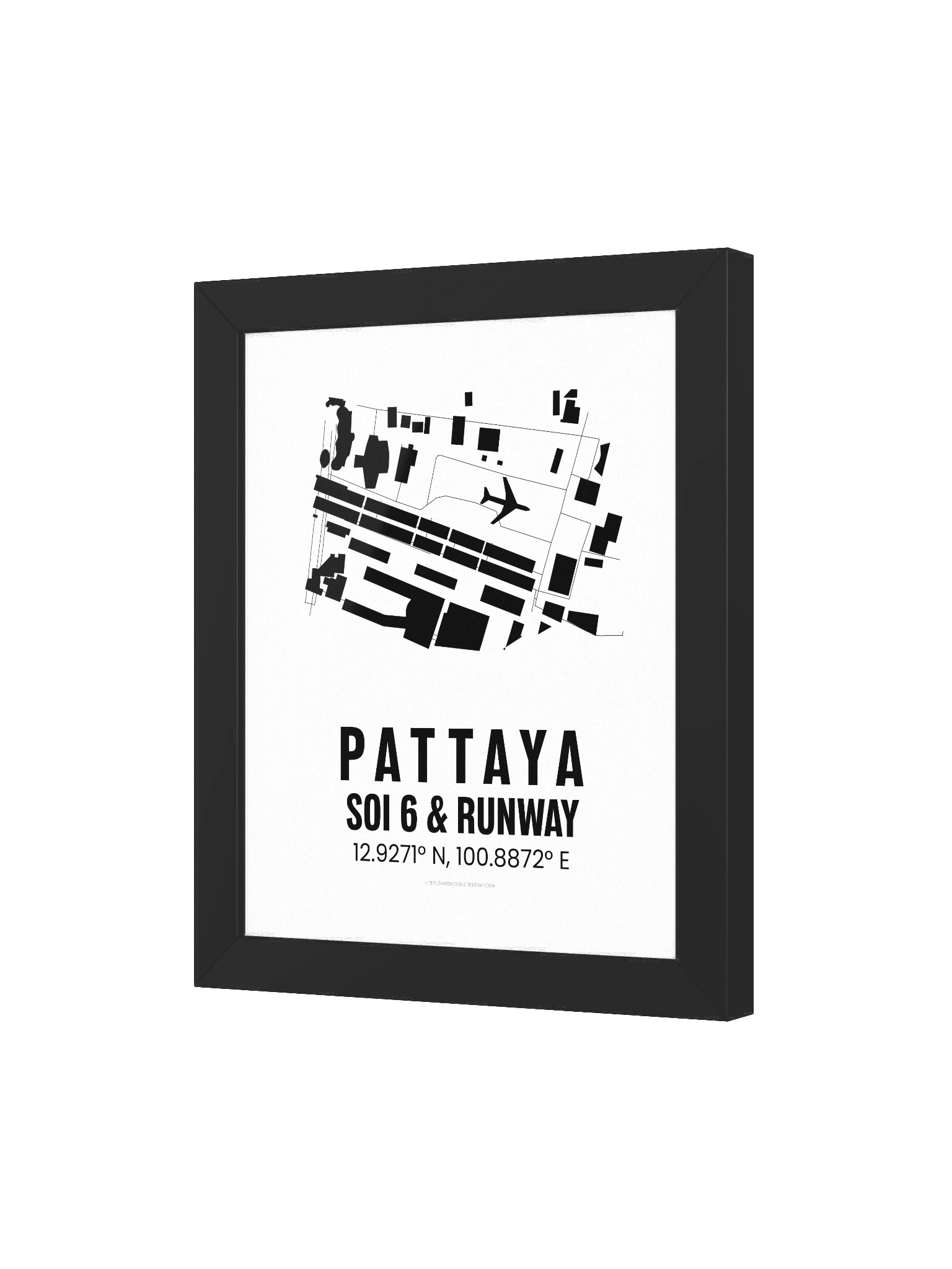 Pattaya Soi 6 & Runway Map White product image (3)