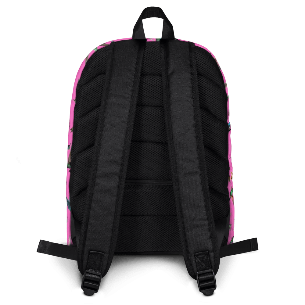 humming bird print backpack pink Backpack for young girls product image (8)