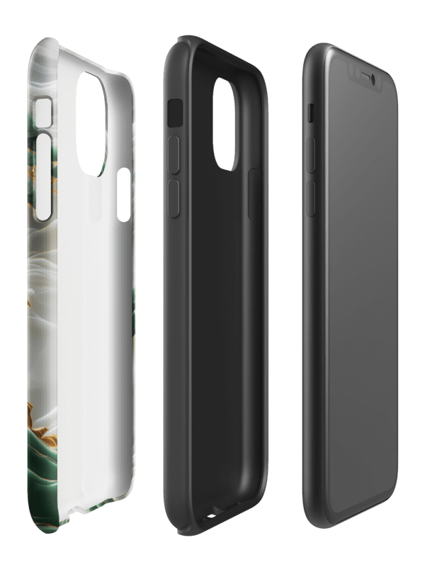 Faux Gold Green Tree Jade Carving Effect - Tough Phone Case product image (93)
