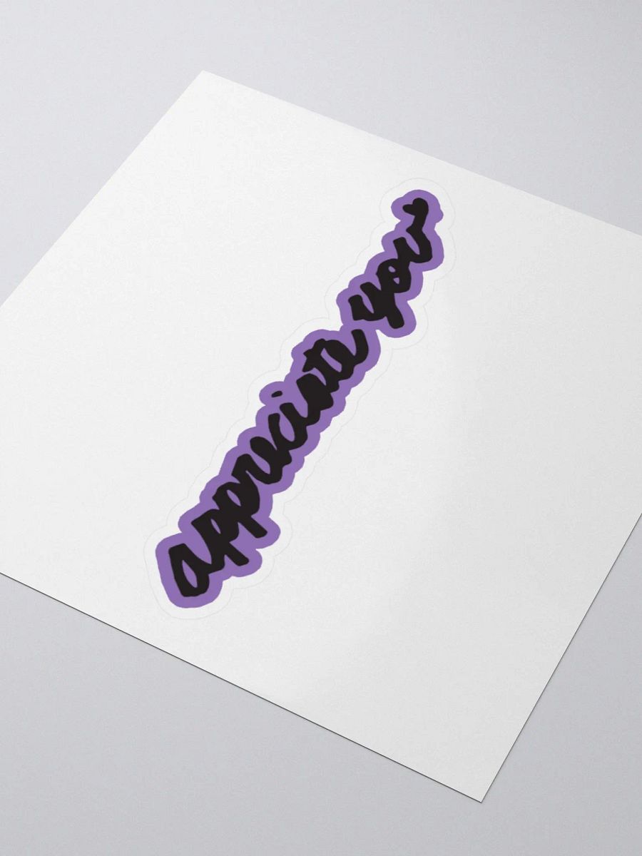 Purple Appreciate You Bubble-free stickers product image (7)