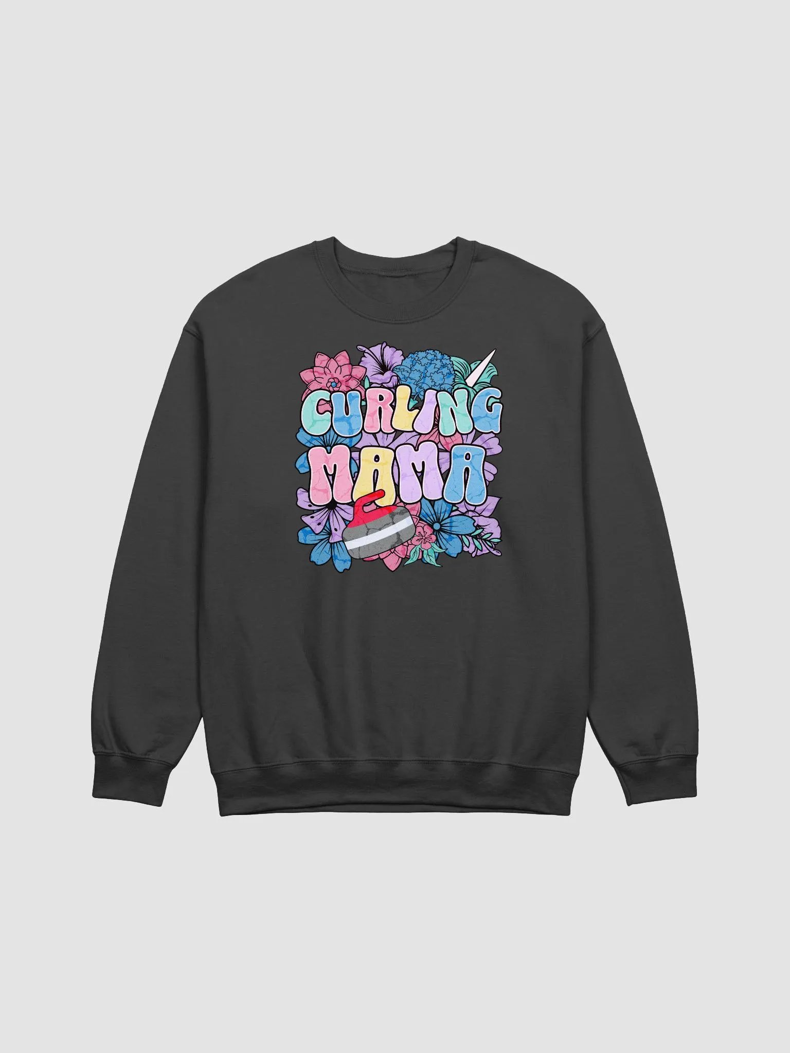 Curling Mama Floral Crewneck Sweatshirt product image (1)