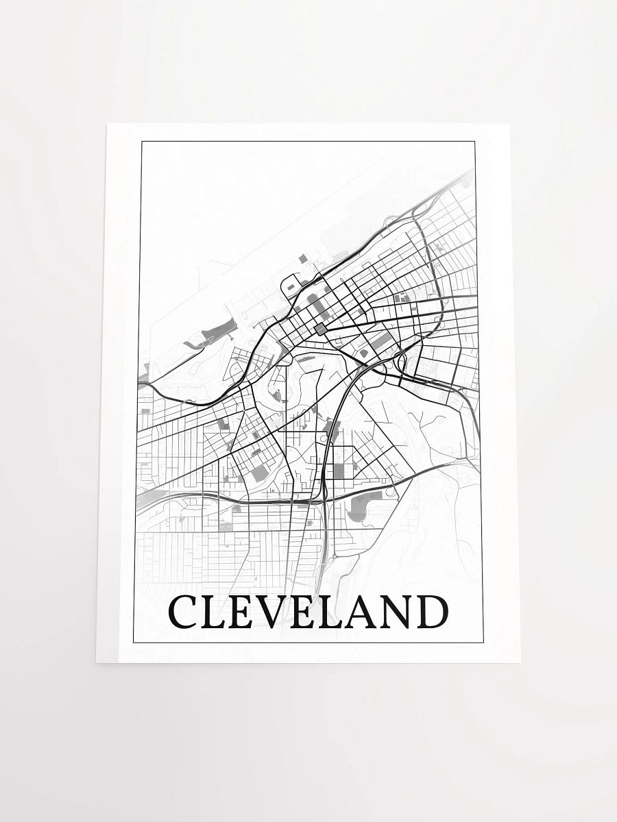 Cleveland, Ohio, USA, city map print product image (16)