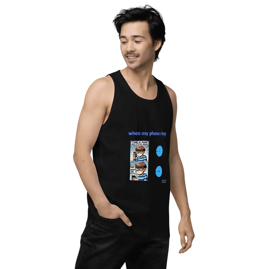 Phone Call Humor Premium Tank Top product image (8)