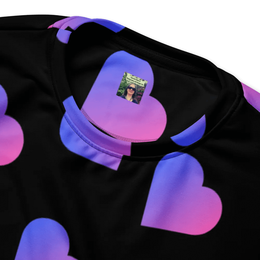 Love Pattern Pink Hearts on Black Background Unisex Sweatshirt product image (6)