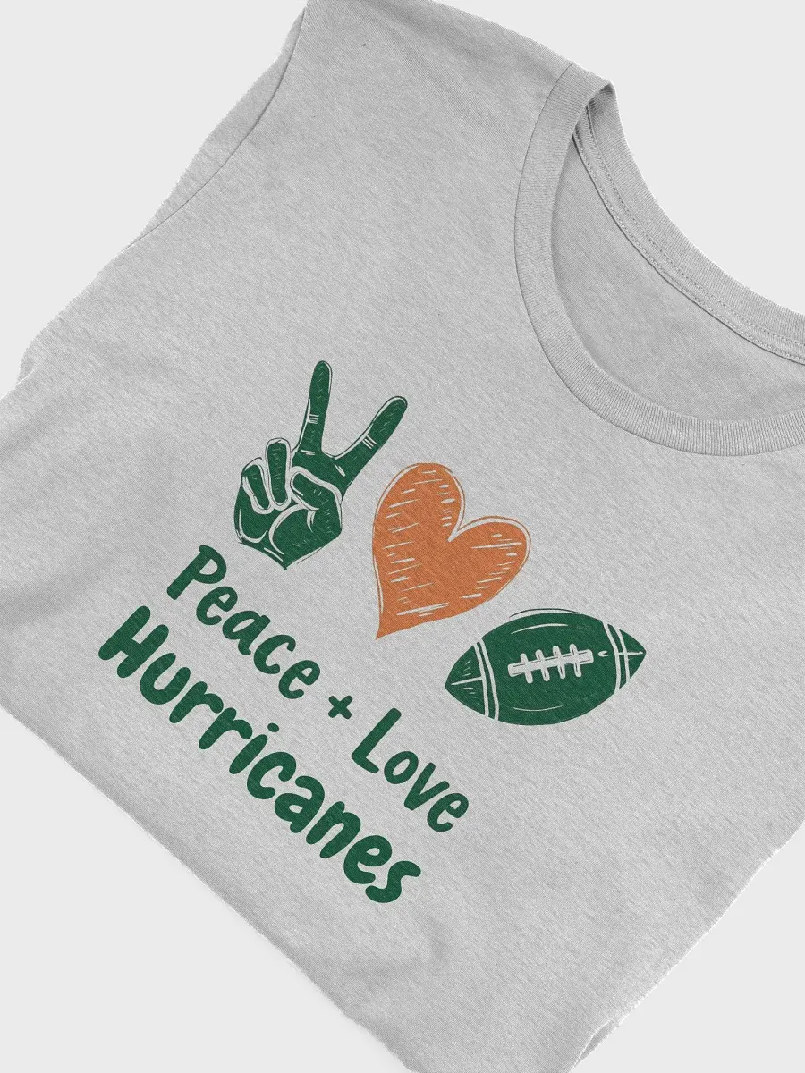 Peace, Love, Miami Hurricanes : Bella+Canvas Tee product image (6)