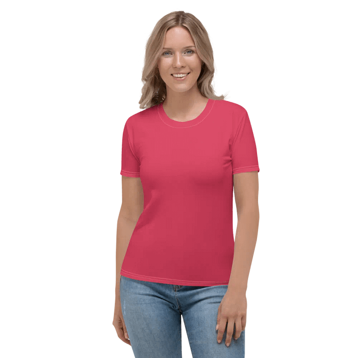Plain Muted Red Light Summer Women's Crewneck Polyester Heavyweight Premium T-Shirt by Treasure Pie product image (1)