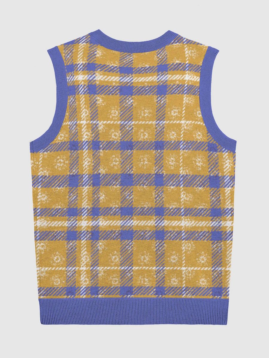 Blue and Yellow Plaid Sweater Vest product image (2)
