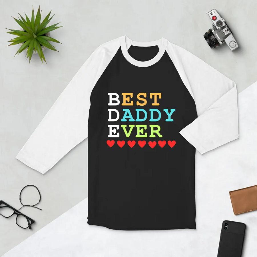 Best Daddy Ever Tultex Fine Jersey Raglan Tee product image (4)