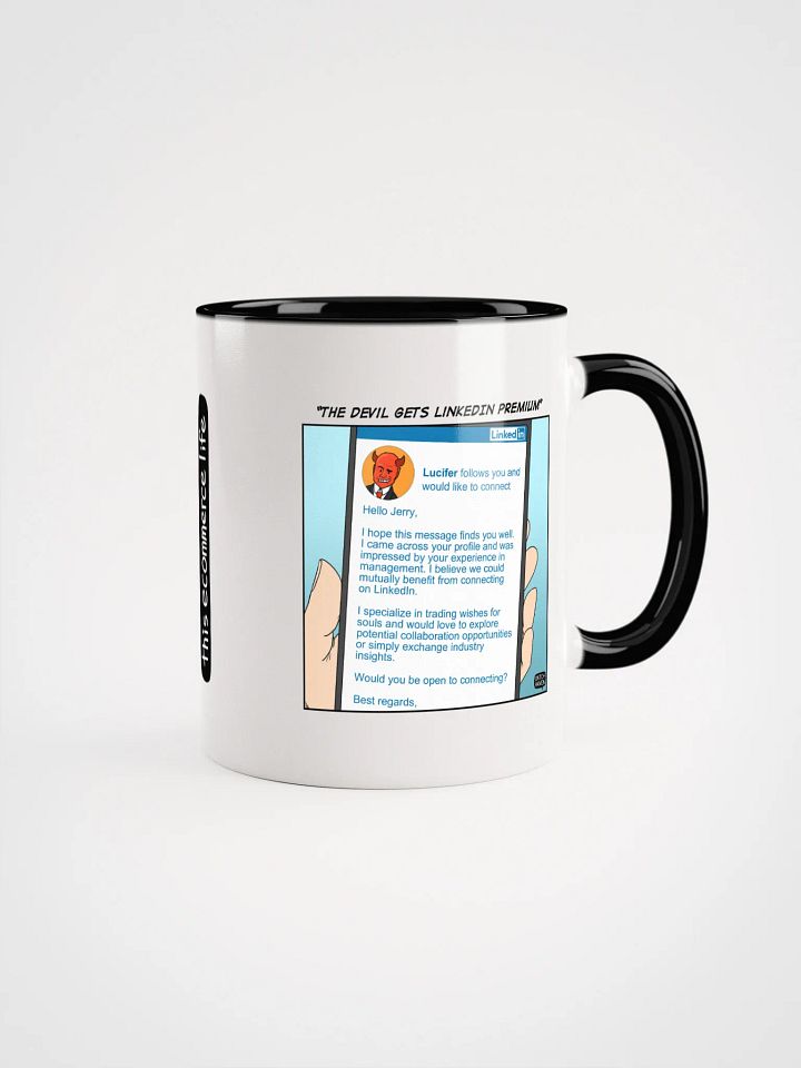 "The Devil gets LinkedIn Premium" mug product image (1)