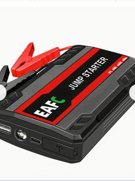 12V Portable Car Jump Starter - USB Rechargeable Emergency Booster with LED Flashlight product image (2)