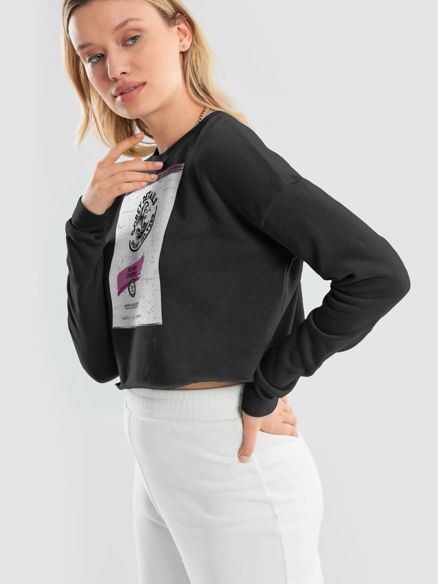 Spooky Seltzer - Bella+Canvas Women's Fleece Crop Sweatshirt product image (10)
