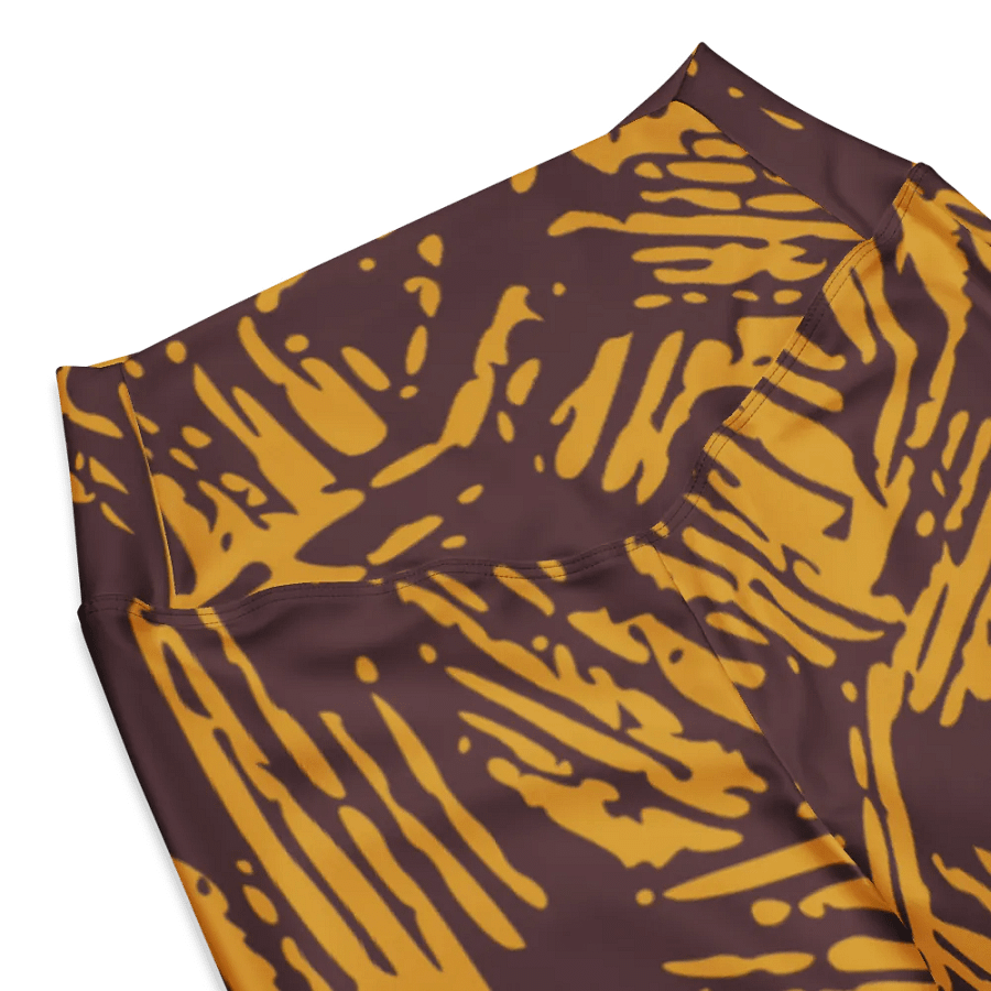 Mustard Strokes Flare Leggings product image (6)