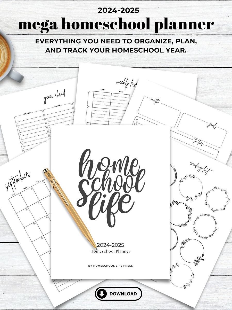 24-25 Classic Homeschool Planner Printable product image (1)