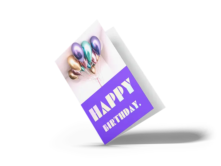 “Chrome balloons” card product image (1)
