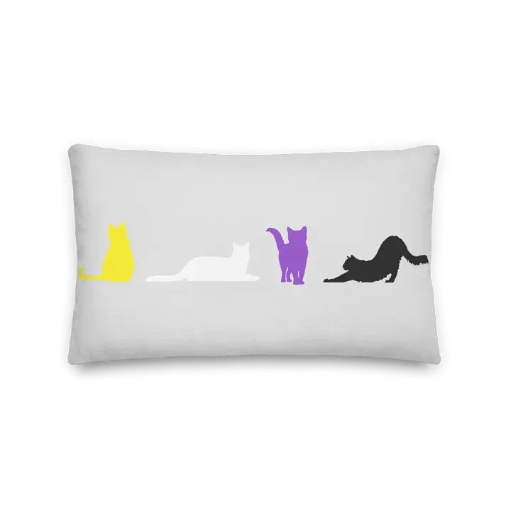 Nonbinary Pride Kitty Pillow product image (5)