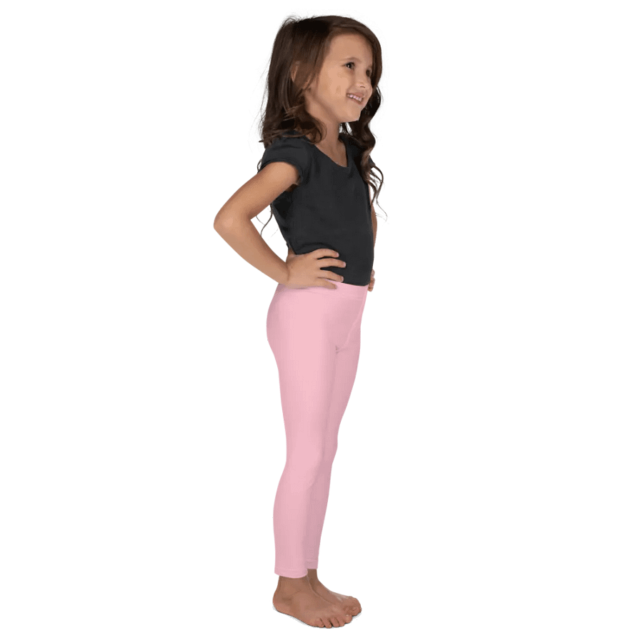 Kids Plain Color Pink Leggings Tights product image (4)