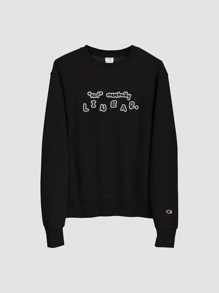 *not* mentally linear (bubble design) embroidered champion crewneck sweatshirt product image (2)
