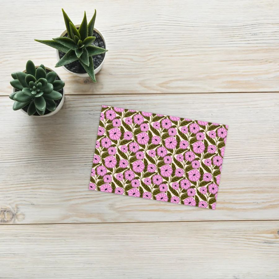 Dipladenia Dreams - Pink and Green - Greeting Card - Empty Inside product image (8)