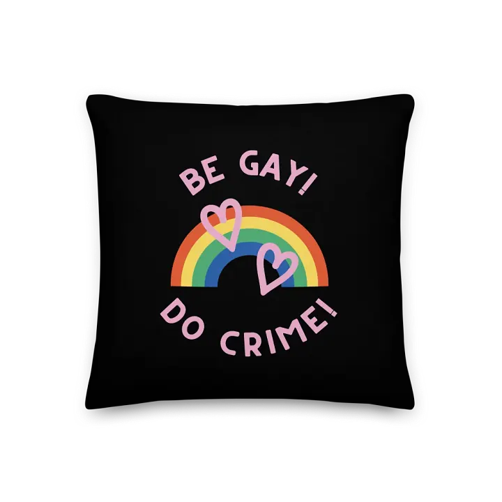 Rainbow Rebellion Premium Pillow Black product image (1)
