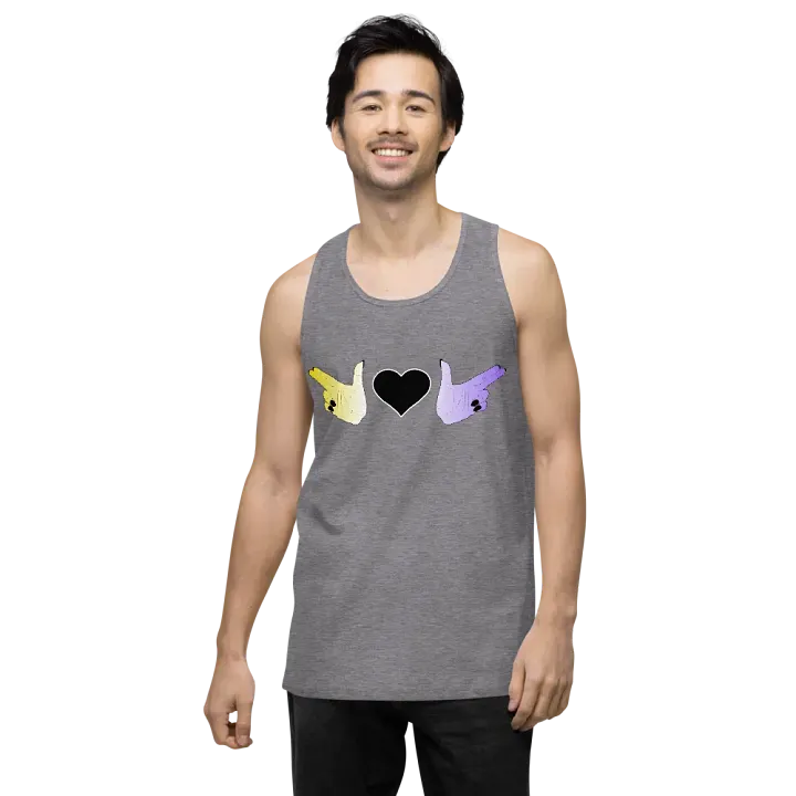 Finger Guns (enby flag) Tank M product image (2)