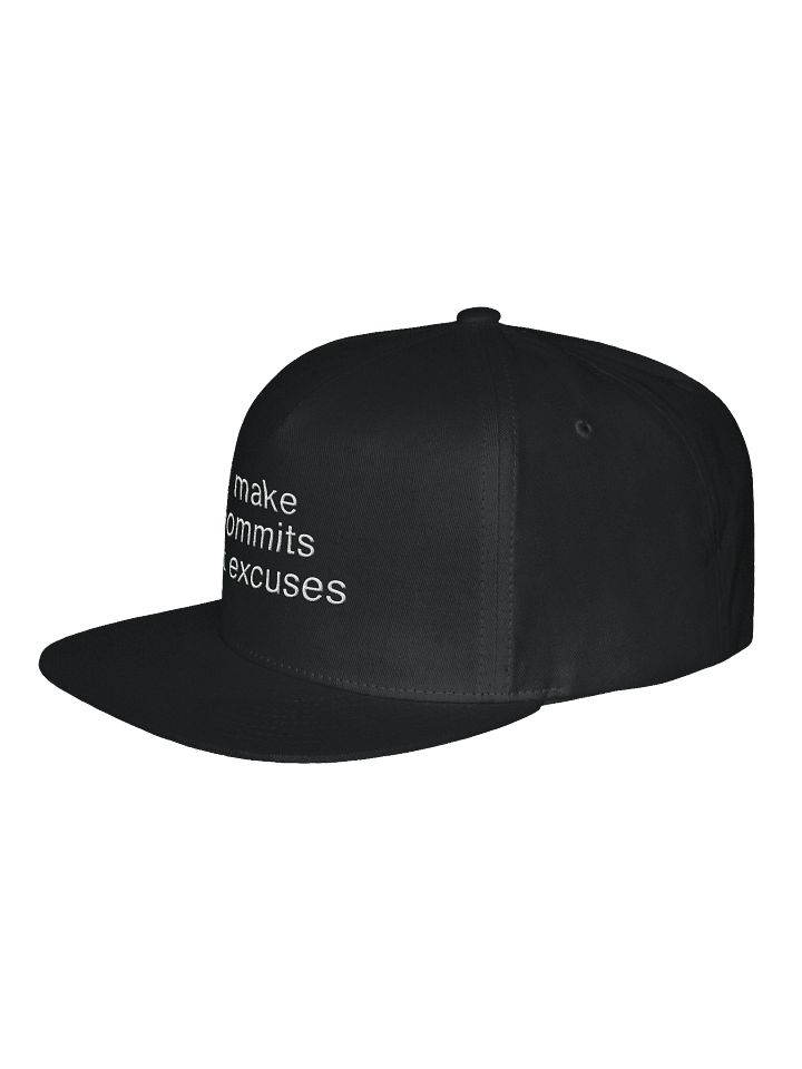 “I Make Commits, Not Excuses.” Snapback Hat – Work Ethic Edition product image (2)