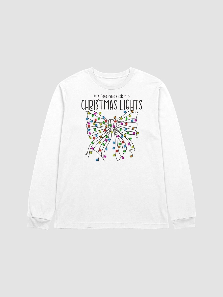My favorite color is Christmas Lights Long sleeve shirt product image (3)