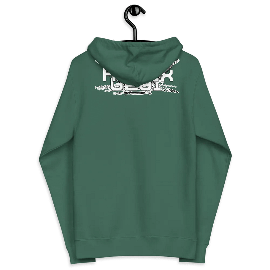 Fleece Zip Up Hoodie - Embroidered - White HApex Gear Black Logo product image (6)