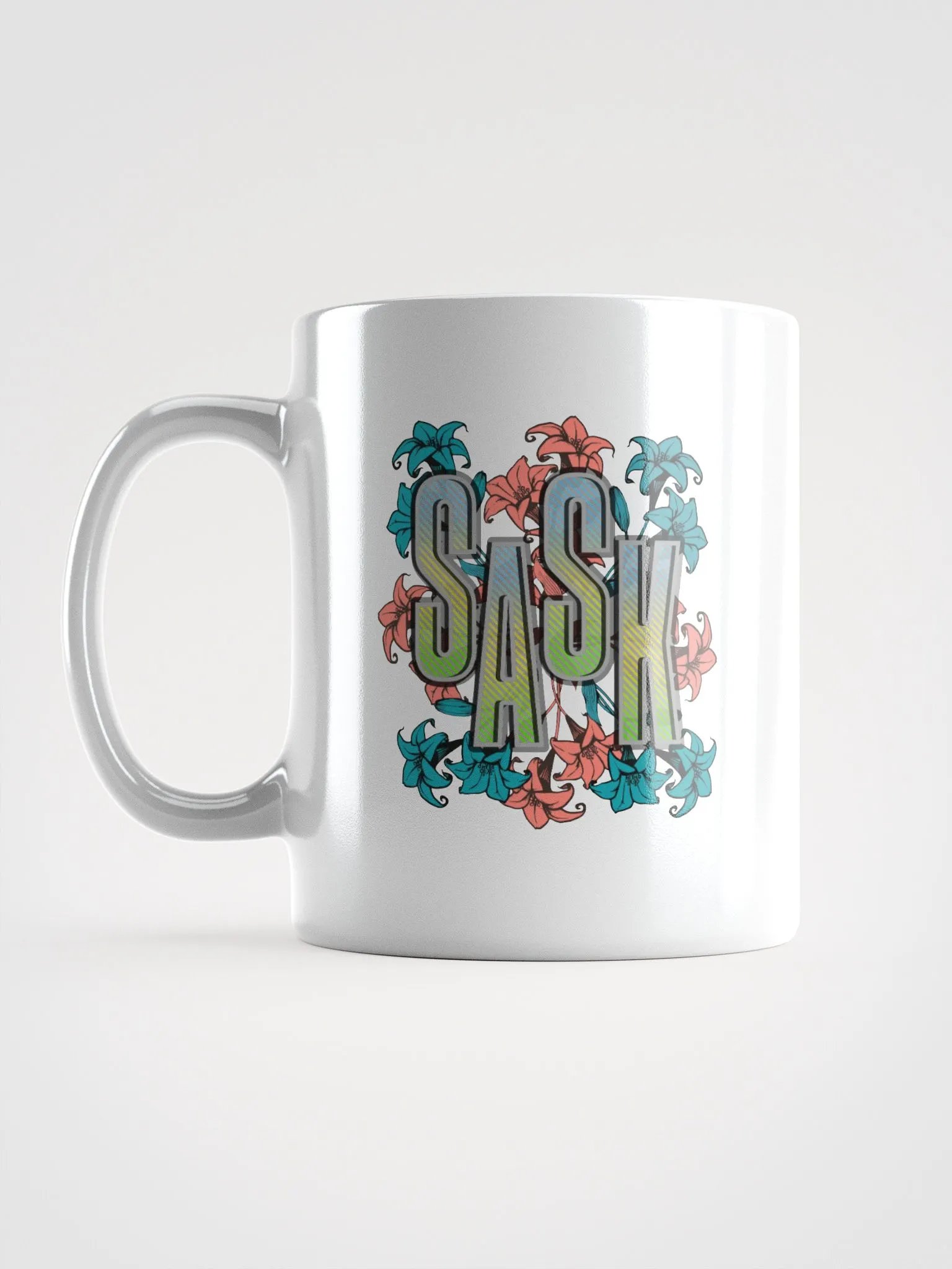 Sask Saskatoon Saskatchewan Floral Gradient Mug product image (1)